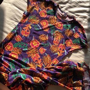 Lularoe floral Maria maxi dress Small